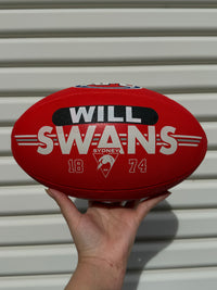 Load image into Gallery viewer, Personalised AFL Official Sydney Swans Club Football (Size 5)
