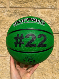 Load image into Gallery viewer, Personalised Buffalo Rubber Green Basketball (Size 5, 6)
