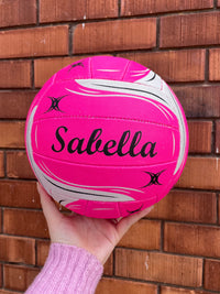 Load image into Gallery viewer, Personalised Gilbert Pink Netball (SIZE 5)
