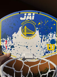 Load image into Gallery viewer, Personalised Wilson NBA Team Mini Basketball Hoop (Golden State Warriors)
