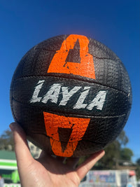 Load image into Gallery viewer, Personalised Hart Street Black Netball (SIZE 5)
