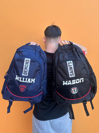 Load image into Gallery viewer, Personalised Melbourne Demons Official AFL Backpack
