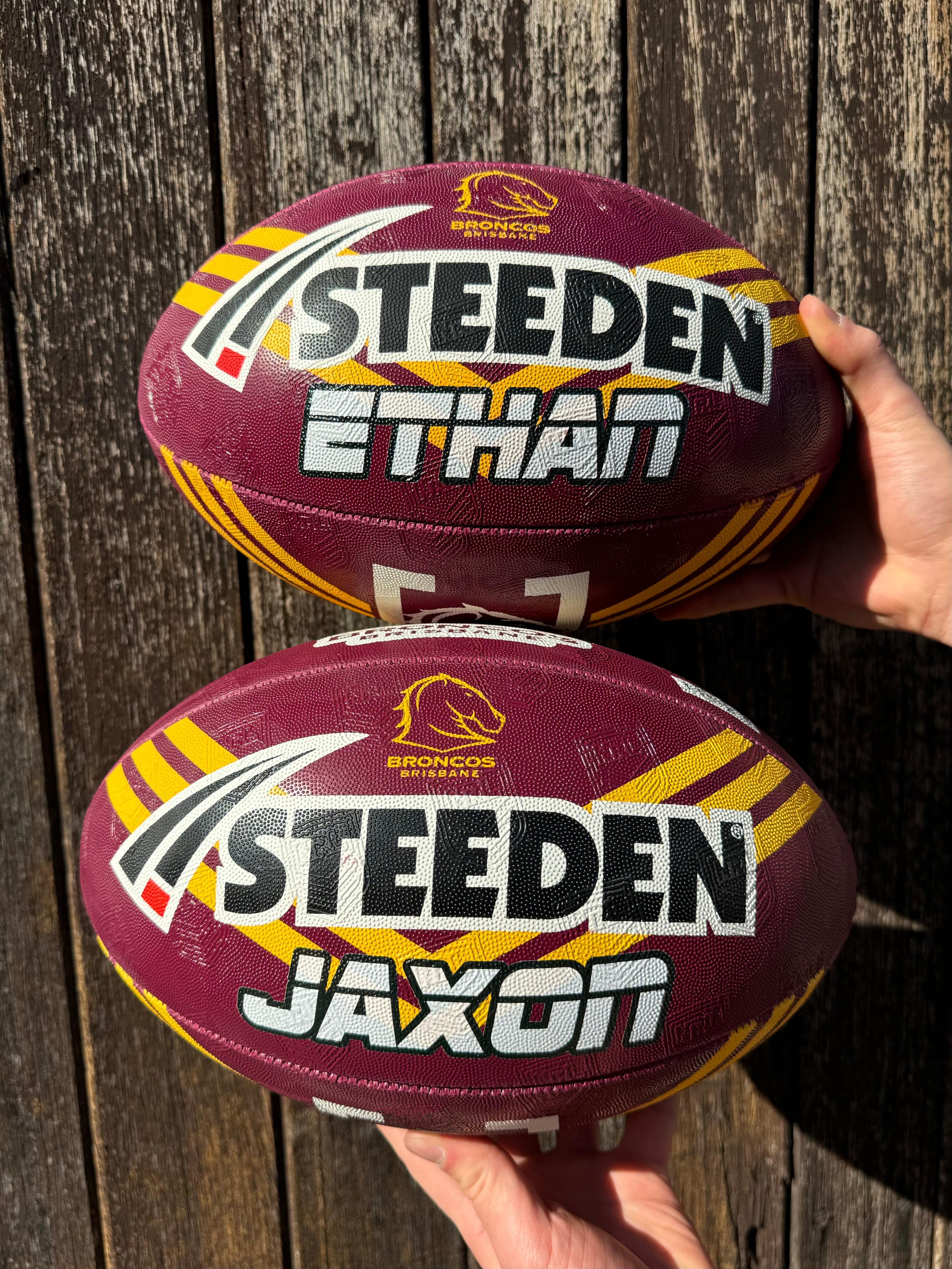 Personalised Brisbane Broncos Official NRL Ball (size 5)