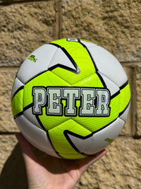 Load image into Gallery viewer, Personalised Neon Deploy Soccer Ball (Size 3, 4 ,5)
