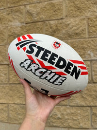 Load image into Gallery viewer, Personalised St George Dragons Official NRL Ball (Size 5)
