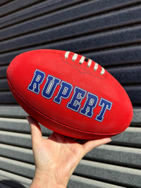 Load image into Gallery viewer, Personalised Mi-Ball AFL Football - Red (Size 3, 4, 5)

