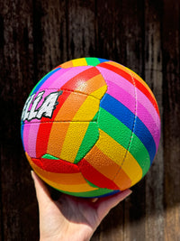 Load image into Gallery viewer, Personalised Mi-Ball Envision Rainbow Netball (SIZE 4, 5)
