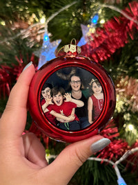 Load image into Gallery viewer, Personalised Red Christmas Bauble
