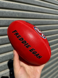 Load image into Gallery viewer, Personalised Sherrin AFL Red Mini Football (Mini Size)

