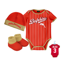 Load image into Gallery viewer, Personalised Dolphins NRL Lullaby 3pc Baby Gift Set
