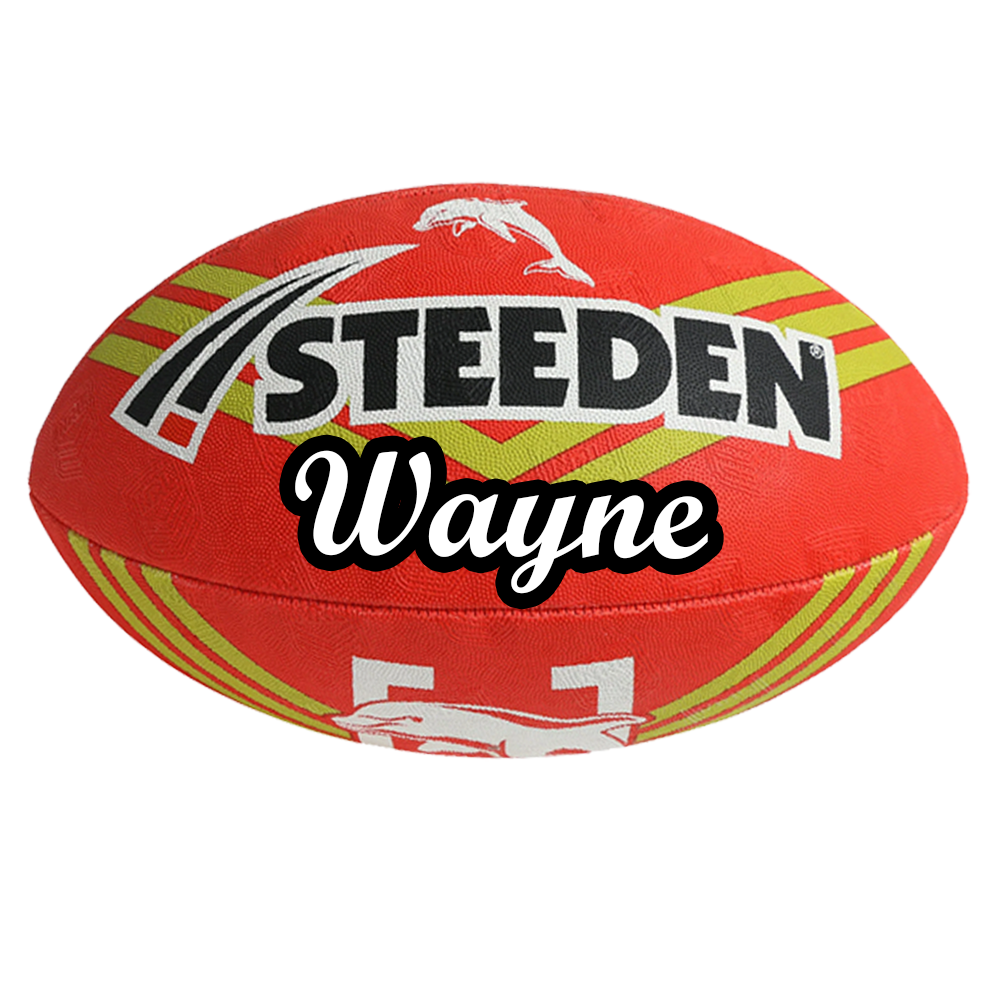 Personalised Dolphins Official NRL Ball (size 5)