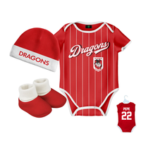 Load image into Gallery viewer, Personalised St George Dragons NRL Lullaby 3pc Baby Gift Set
