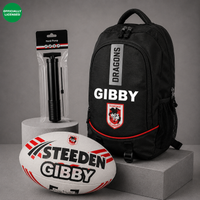 Load image into Gallery viewer, Personalised St George Dragons Player Pack Bundle (Official Ball + Backpack + Ball Pump)
