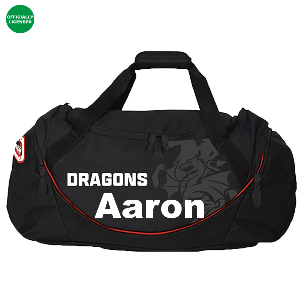 Personalised St George Dragons Official NRL Sports Bag