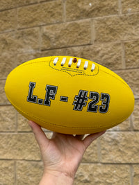 Load image into Gallery viewer, Personalised Mi-Ball AFL Football - Yellow (Size 5)
