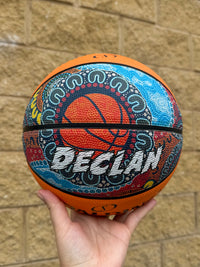 Load image into Gallery viewer, Personalised Spalding NBL Orange Indigenous Basketball (Size 5, 6, 7)
