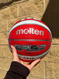 Load image into Gallery viewer, Personalised Molten GRX Red/White Rubber Basketball (Size 5)
