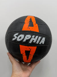 Load image into Gallery viewer, Personalised Hart Street Black Netball (SIZE 5)
