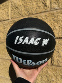 Load image into Gallery viewer, Personalised Wilson BNSW Black Rubber Basketball (Size 5, 6 &amp; 7)
