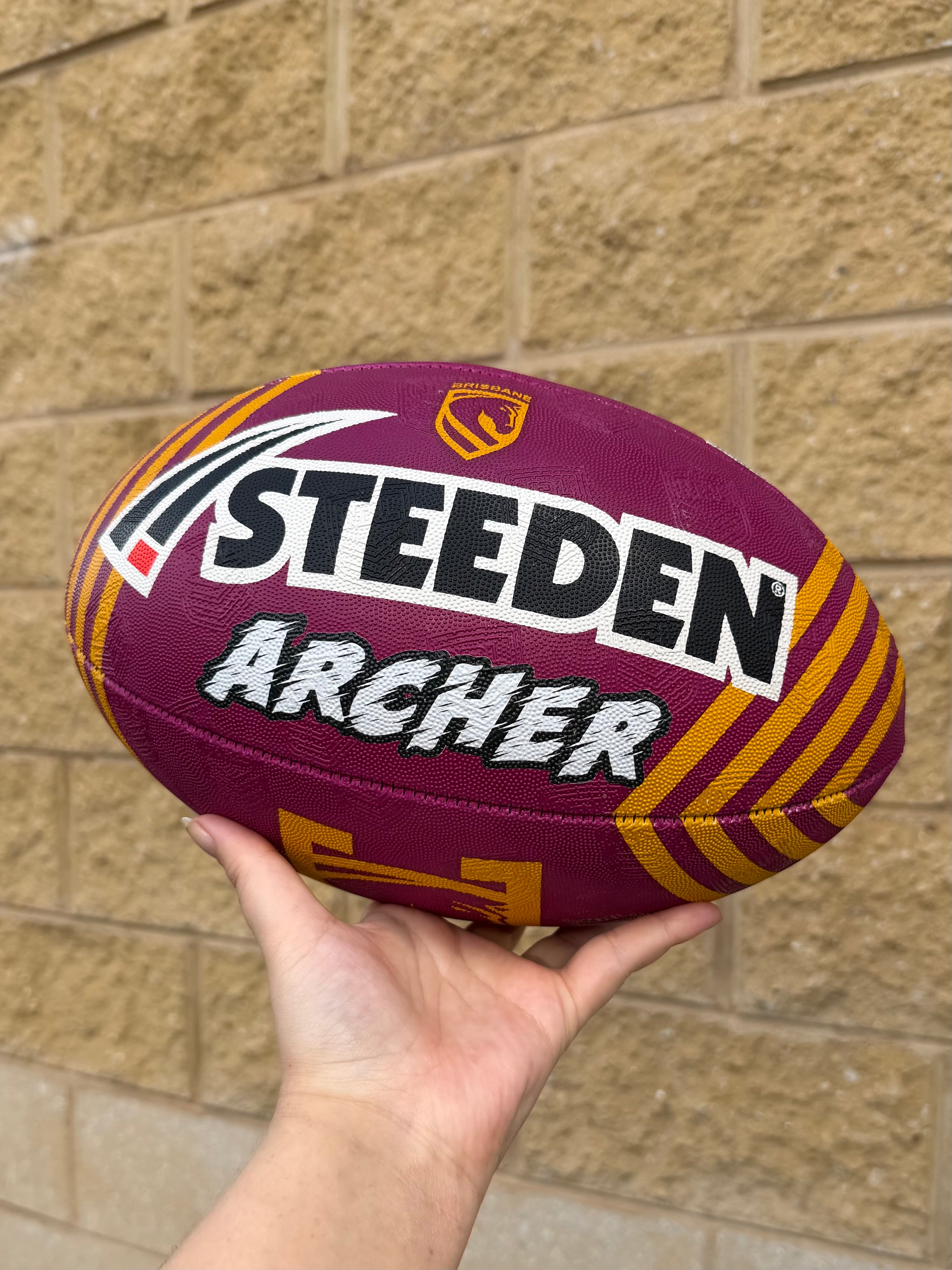 Personalised Brisbane Broncos Official NRL Ball (Size 5)