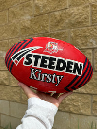 Load image into Gallery viewer, Personalised Sydney Roosters Player Pack Bundle (Official Ball + Backpack + Ball Pump)
