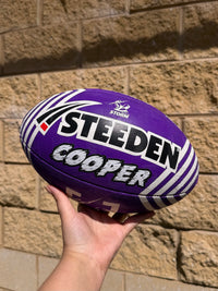 Load image into Gallery viewer, Personalised Melbourne Storm Official NRL Ball (Size 5)
