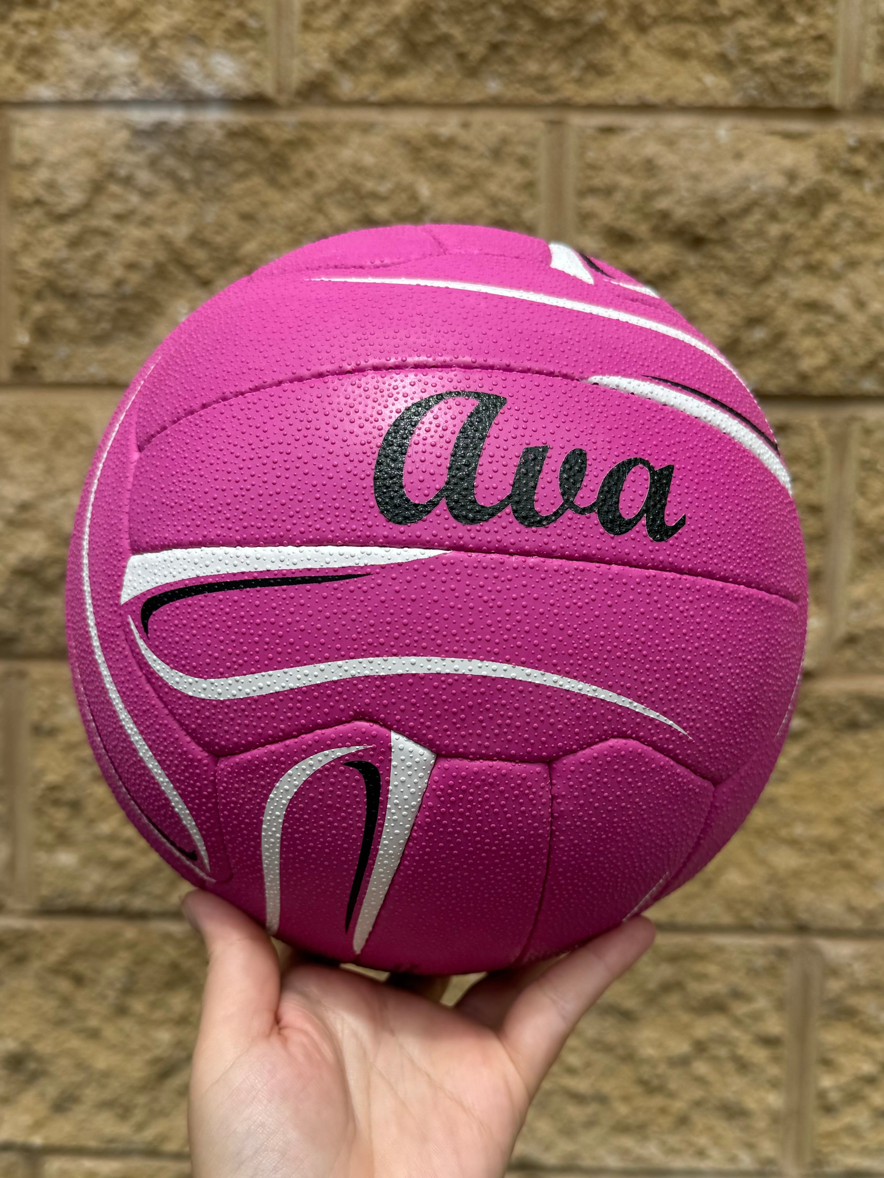 Personalised Mi-Ball Envision Pink Netball (SIZE 4, 5)