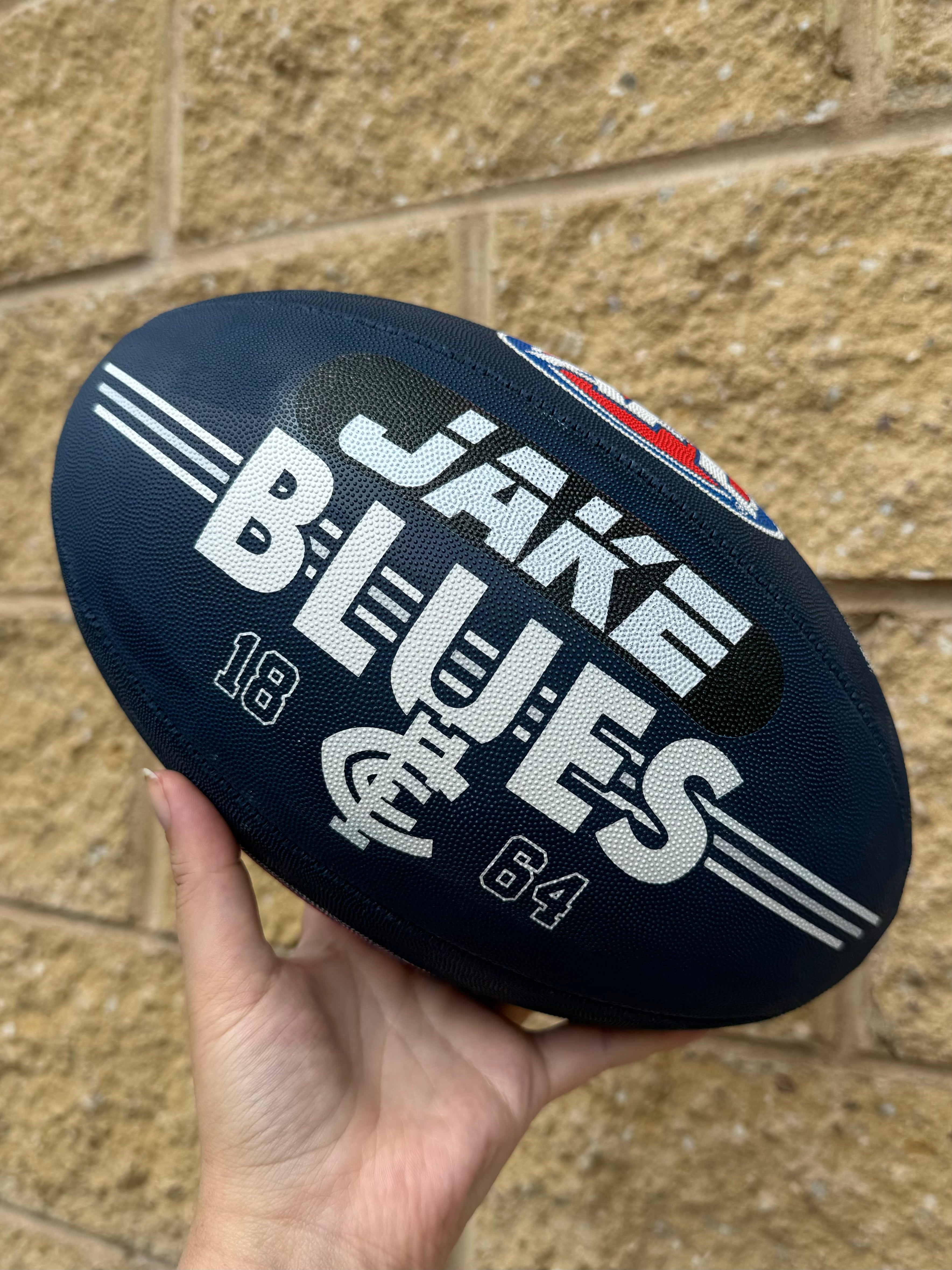 Personalised AFL Official Carlton FC Blues Club Football (Size 5)
