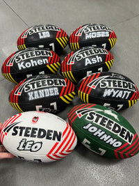 Load image into Gallery viewer, Personalised Penrith Panthers Official NRL Ball (11inch mini ball)
