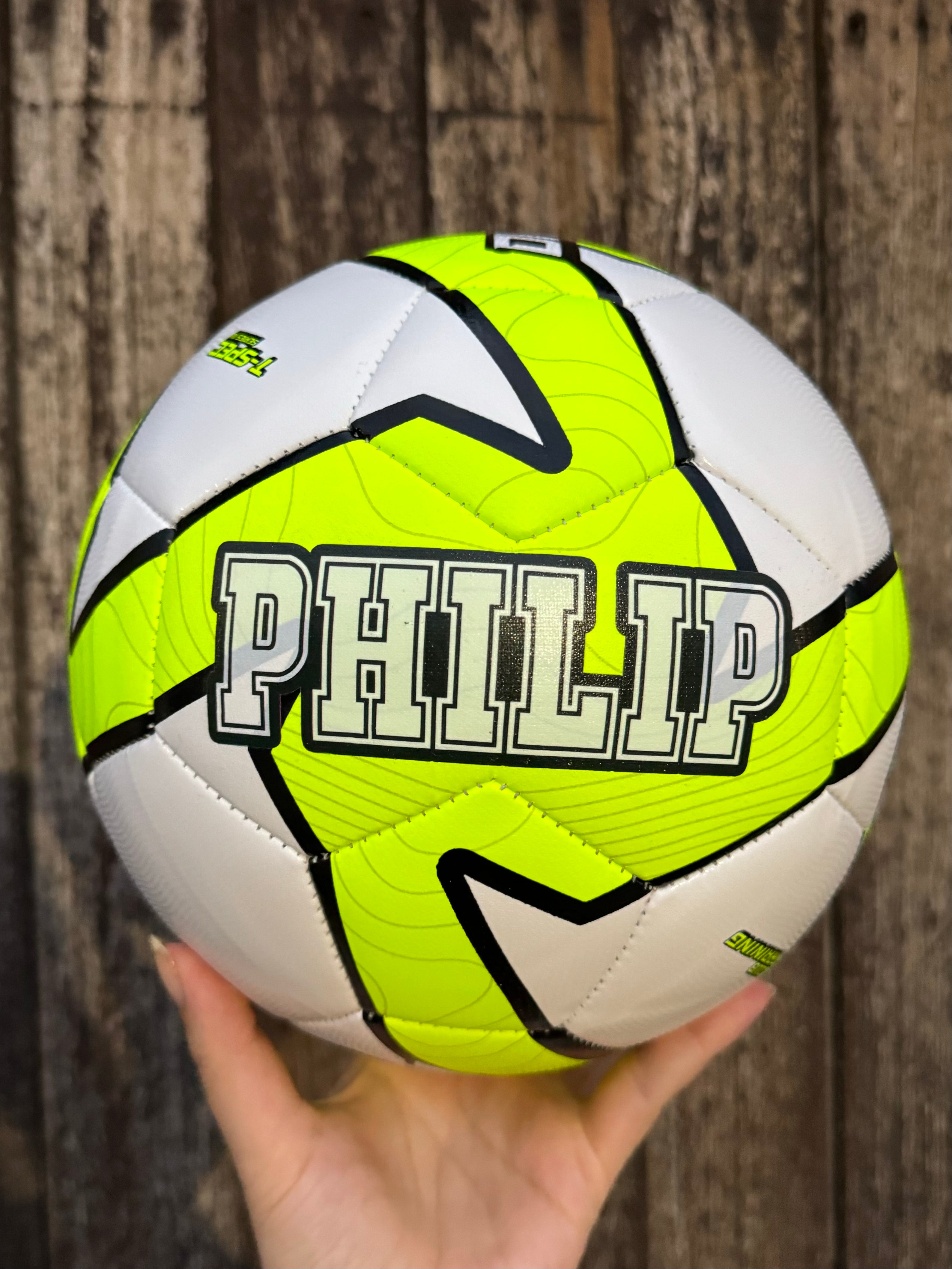 Personalised Neon Deploy Soccer Ball (Size 3, 4 ,5)