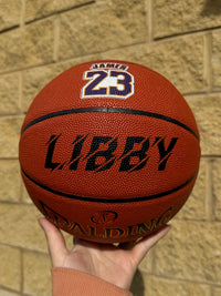 Load image into Gallery viewer, Personalised Spalding TF-500 Composite Leather Basketball (Size 5, 6, 7)
