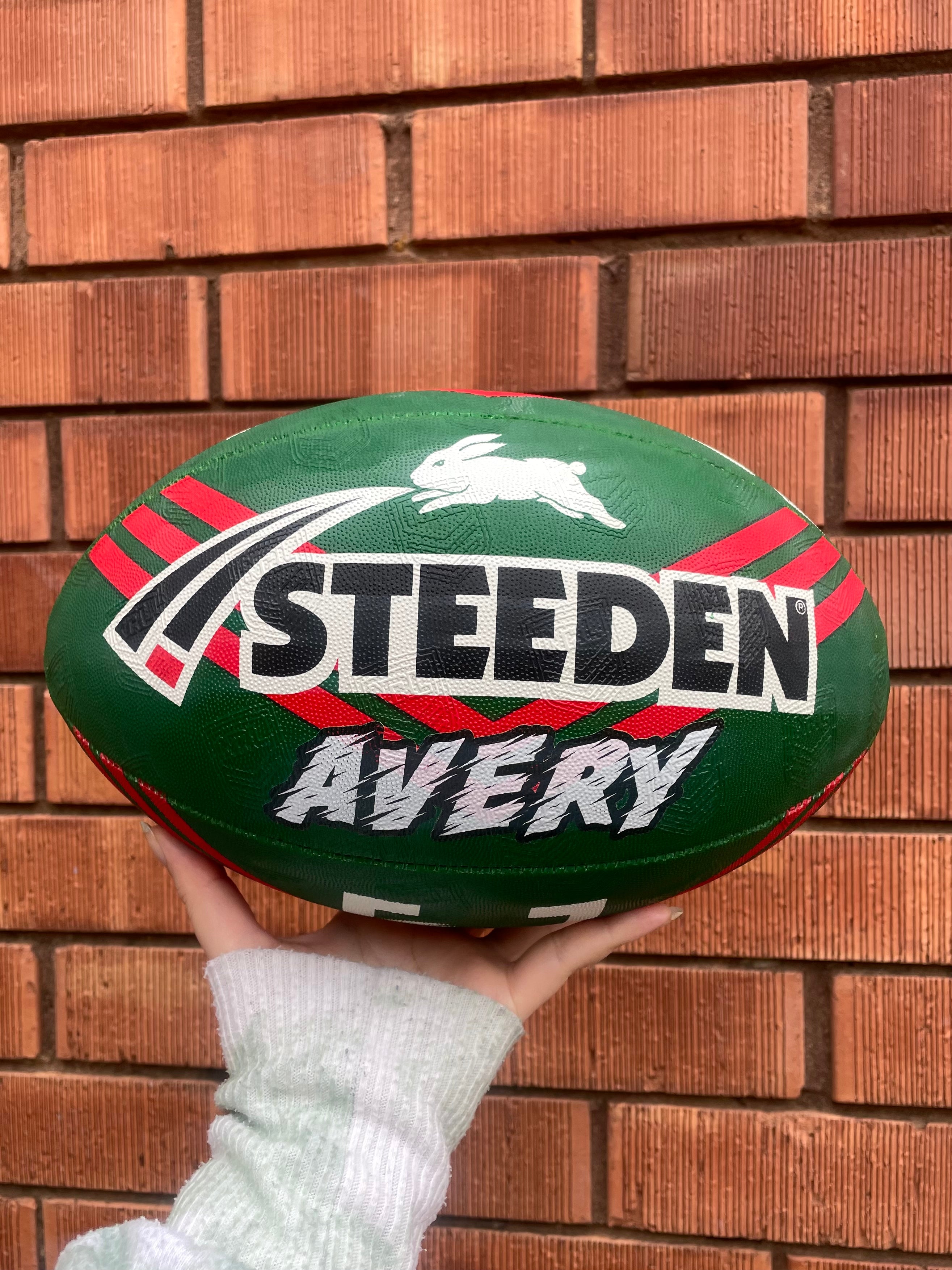 Personalised South Sydney Rabbitohs Official NRL Ball (size 5)