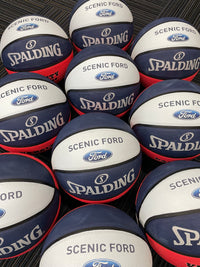 Load image into Gallery viewer, Personalised Spalding Rubber Basketball Red/White/Blue - TF FLEX (Size 4)
