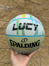 Load image into Gallery viewer, Personalised Spalding Pastel Marble Glow Basketball (Size 5, 6)
