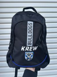 Load image into Gallery viewer, Personalised Canterbury Bulldogs Official NRL Backpack
