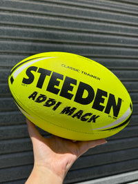 Load image into Gallery viewer, Personalised Yellow Steeden Rugby League Balls (Size 5)
