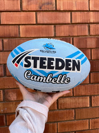 Load image into Gallery viewer, Personalised Cronulla Sharks Official NRL Ball (Size 5)
