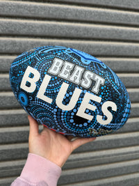 Load image into Gallery viewer, Personalised Indigenous NSW Blues Official NRL Ball (Size 5)

