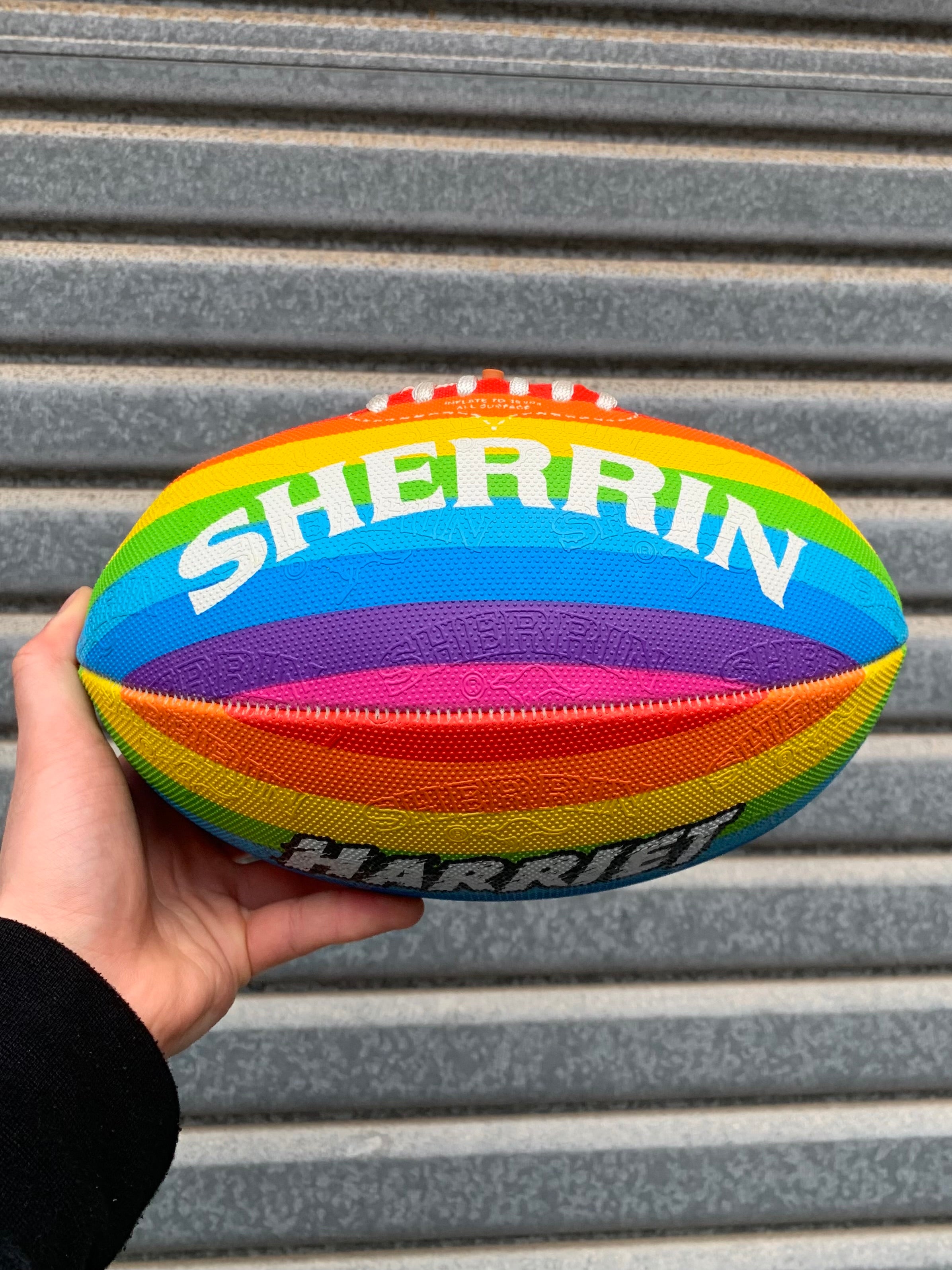 Personalised AFL Rainbow Football - (Size 3, 5)