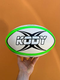 Load image into Gallery viewer, Personalised Gilbert Vector White/Green Rugby Union Ball (Size 5)
