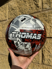 Load image into Gallery viewer, Personalised White/Red Umbro Neo Swerve Soccer Ball (SIZE 3, 4, 5)
