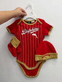 Load image into Gallery viewer, Personalised Dolphins NRL Lullaby 3pc Baby Gift Set
