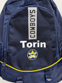 Load image into Gallery viewer, Personalised North QLD Cowboys Official NRL Backpack
