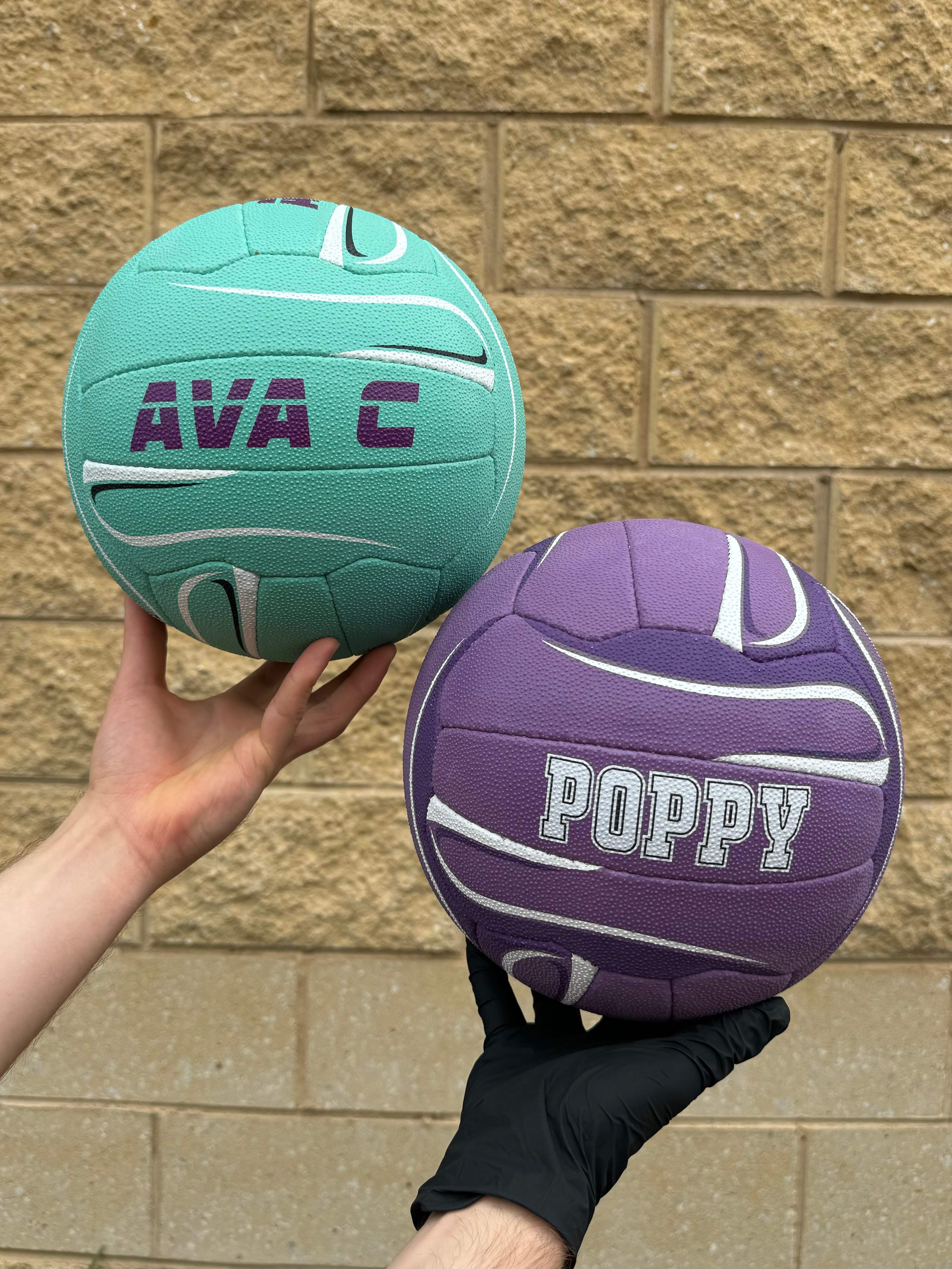 Personalised Mi-Ball Envision Teal Netball (SIZE 4, 5)