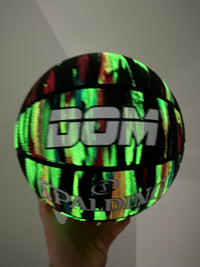Load image into Gallery viewer, Personalised Spalding Black Marble Glow Basketball (Size 5, 6, 7)
