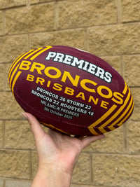 Load image into Gallery viewer, Personalised Dual Premiership 2025 Brisbane Broncos Official NRL Ball (Size 5) - 4 Day Dispatch
