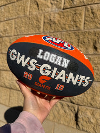 Load image into Gallery viewer, Personalised AFL Official GWS Giants Club Football (Size 5)
