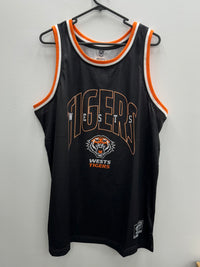 Load image into Gallery viewer, Personalised NRL Wests Tigers Basketball Singlet
