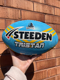 Load image into Gallery viewer, Personalised Gold Coast Titans Official NRL Ball (Size 5)
