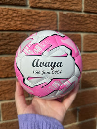 Load image into Gallery viewer, Mini Personalised Mi-Ball Pink Soccer Ball (Mini Size)
